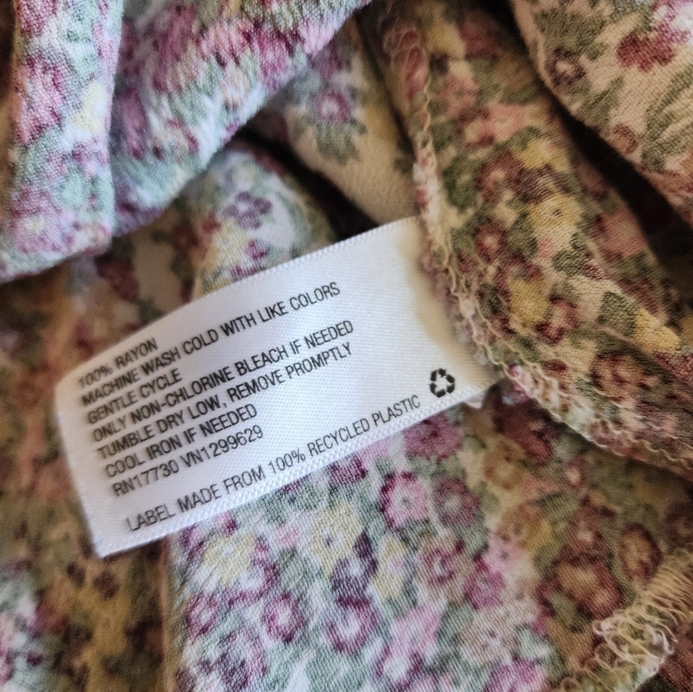 Wild fable romantic berry floral print swing trapeze dress size xxl - Picture 6 of 9